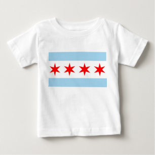 Baby Shirt met vlag van Chicago, Ilinois