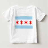 Baby Shirt met vlag van Chicago, Ilinois (Achterkant)
