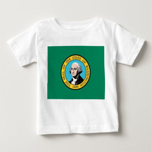 Baby Shirt met vlag van de Amerikaanse staat Washi (Voorkant)