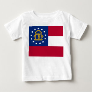 Baby Shirt met vlag van Georgia, Verenigde Staten