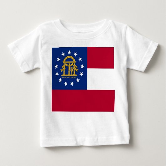 Baby Shirt met vlag van Georgia, Verenigde Staten (Voorkant)