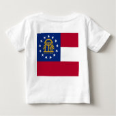Baby Shirt met vlag van Georgia, Verenigde Staten (Achterkant)