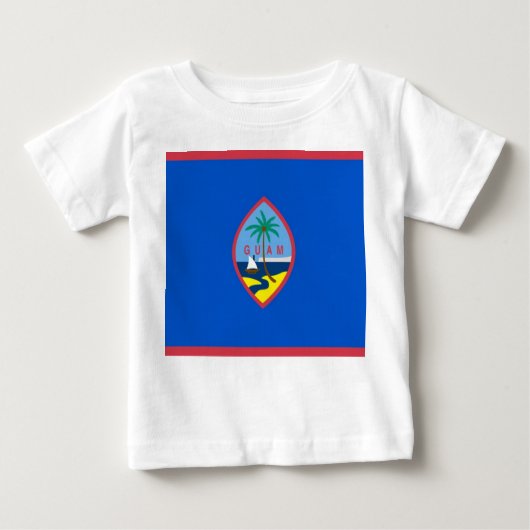 Baby Shirt met vlag van Guam, U.S.A. (Voorkant)