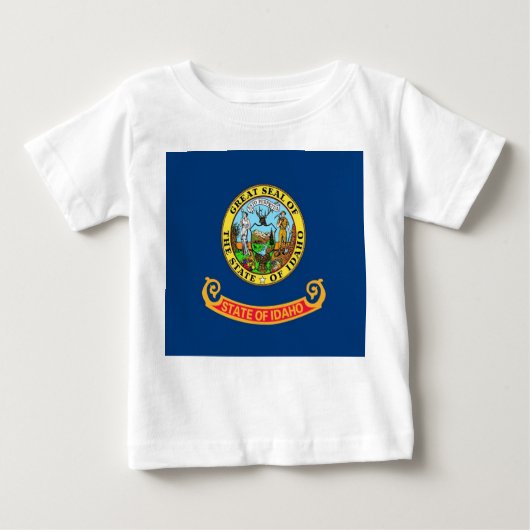 Baby Shirt met vlag van Idaho (Voorkant)