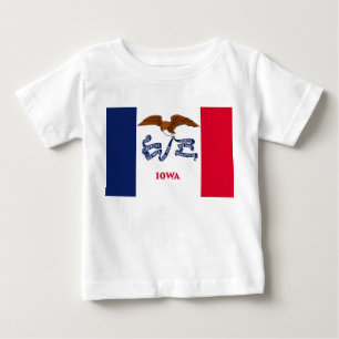 Baby Shirt met vlag van Iowa