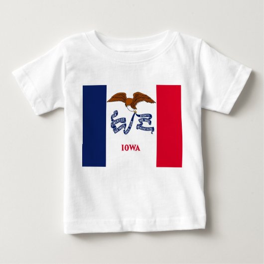 Baby Shirt met vlag van Iowa (Voorkant)