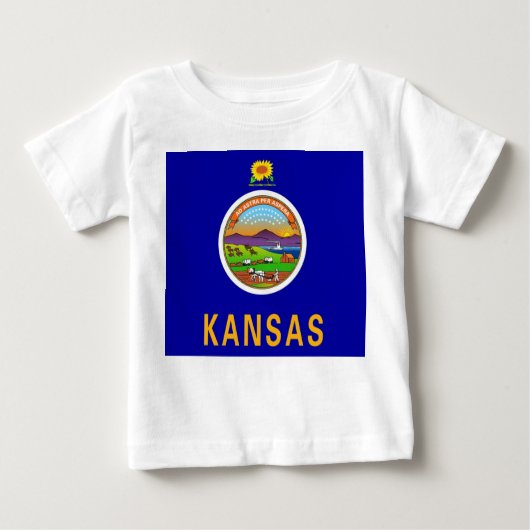 Baby Shirt met vlag van Kansas (Voorkant)