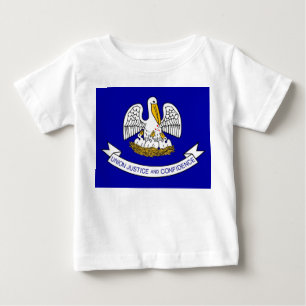 Baby shirt met vlag van Louisiana