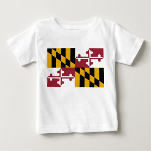 Baby shirt met vlag van Maryland, U.S.A.