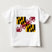 Baby shirt met vlag van Maryland, U.S.A. (Achterkant)