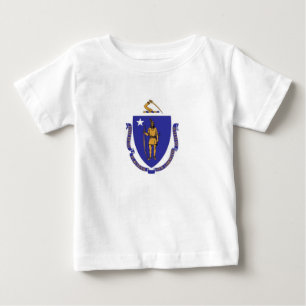 Baby Shirt met vlag van Massachusetts