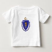 Baby Shirt met vlag van Massachusetts (Achterkant)