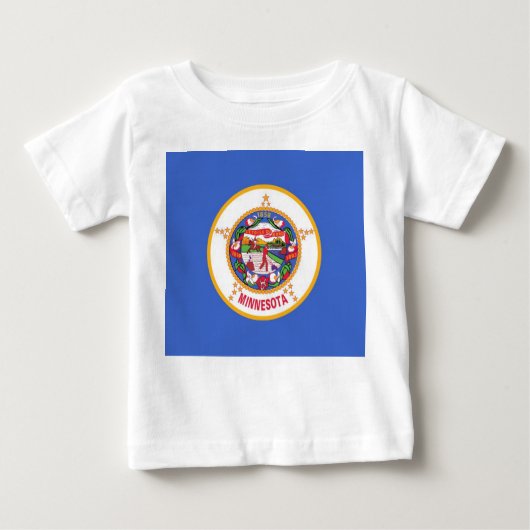 Baby shirt met vlag van Minnesota, Verenigde State (Voorkant)