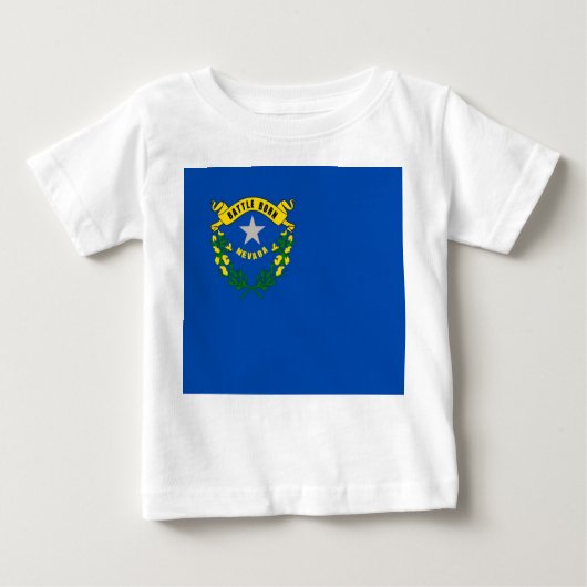Baby Shirt met vlag van Nevada (Voorkant)