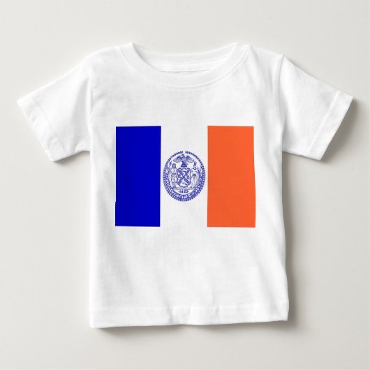 Baby Shirt met vlag van New York, VS. (Voorkant)