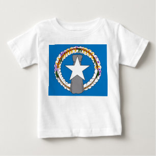 Baby Shirt met Vlag van Noordelijke Marianen