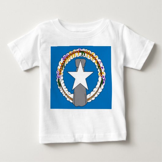 Baby Shirt met Vlag van Noordelijke Marianen (Voorkant)