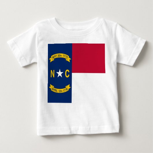 Baby Shirt met vlag van North Carolina (Voorkant)