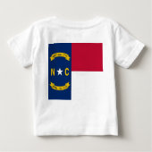 Baby Shirt met vlag van North Carolina (Achterkant)