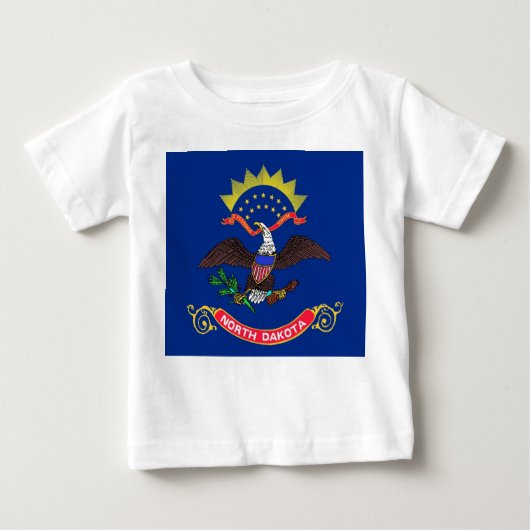 Baby shirt met vlag van North Dakota (Voorkant)