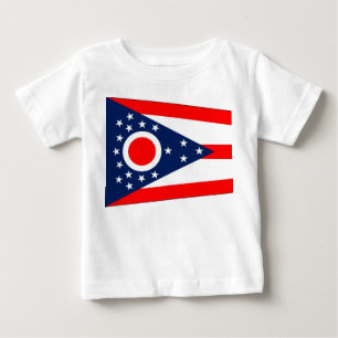 Baby Shirt met vlag van Ohio, U.S.A.