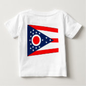 Baby Shirt met vlag van Ohio, U.S.A. (Achterkant)