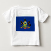 Baby shirt met vlag van Pennsylvania (Achterkant)
