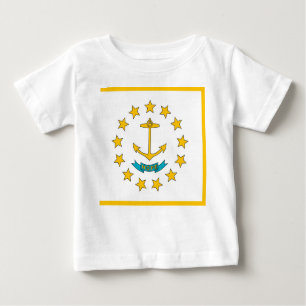 Baby Shirt met vlag van Rhode Island
