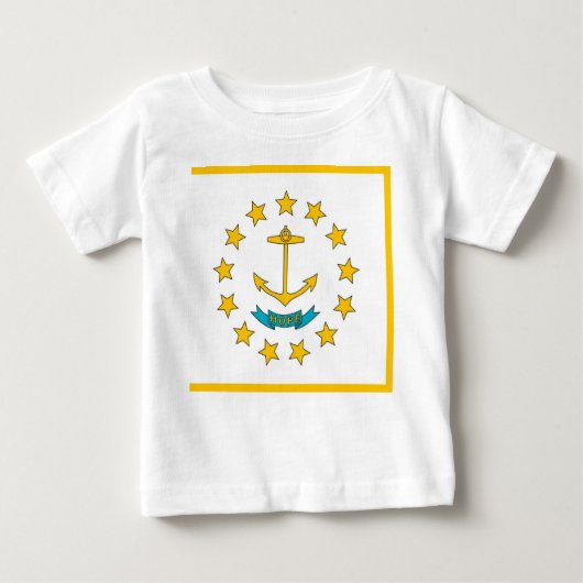 Baby Shirt met vlag van Rhode Island (Voorkant)