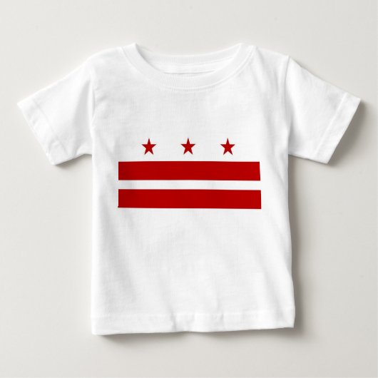 Baby Shirt met vlag van Washington D.C., U.S.A. (Voorkant)