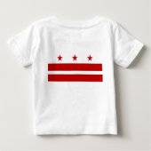 Baby Shirt met vlag van Washington D.C., U.S.A. (Achterkant)