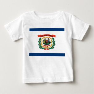 Baby Shirt met vlag van West Virginia, Verenigde S