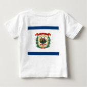 Baby Shirt met vlag van West Virginia, Verenigde S (Achterkant)