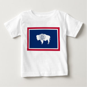 Baby Shirt met vlag van Wyoming, Verenigde Staten