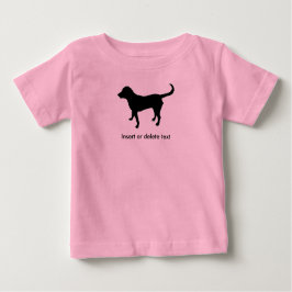 Baby-shirt zwart lab silhouet