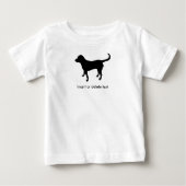 Baby-shirt zwart lab silhouet (Voorkant)