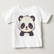 baby shirten met schattig baby panda ontwerp