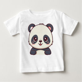 baby shirten met schattig baby panda ontwerp