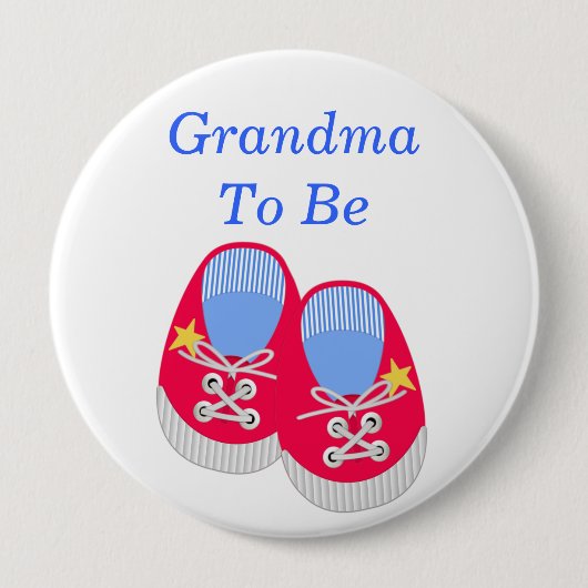 Baby Shoes Baby shower Grandma Pin Button (Voorkant)