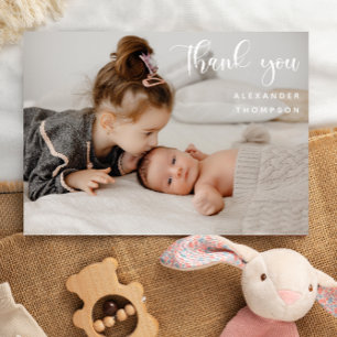 Baby shower 1 volledige foto Dank u wel foto Bedankkaart