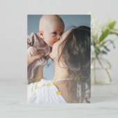 Baby shower 2 foto's Gold folie Script Modern Folie Uitnodiging (Staand Voorkant)