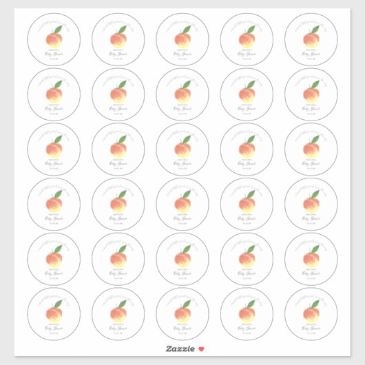 Baby shower 2-inch bekertje met snoepje sticker (Vel)