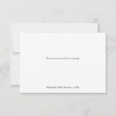 Baby shower 3.5"x 5"Vlak Dank u kaart (Achterkant)