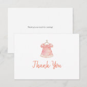 Baby shower 3.5"x 5"Vlak Dank u kaart (Voorkant / Achterkant)