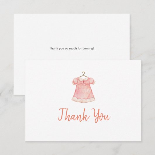 Baby shower 3.5"x 5"Vlak Dank u kaart (Voorkant / Achterkant)