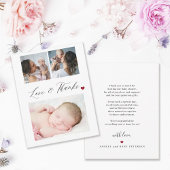 Baby shower 3 Fotocollage liefde en bedankt script