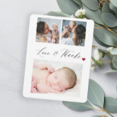 Baby shower 3 Fotocollage liefde en bedankt script