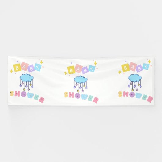 Baby shower 4x12 Vinylbanner Spandoek (Horizontaal)