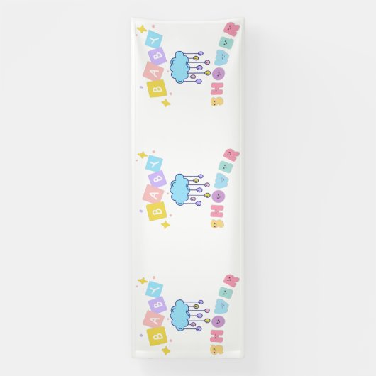 Baby shower 4x12 Vinylbanner Spandoek (Verticaal)