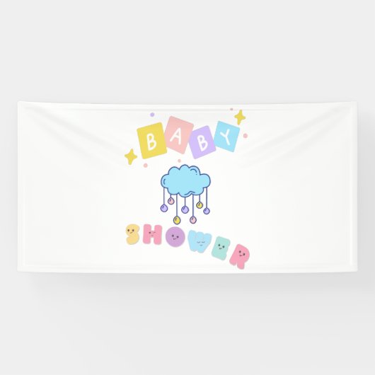 Baby Shower 4x8 Vinyl Spandoek (Horizontaal)